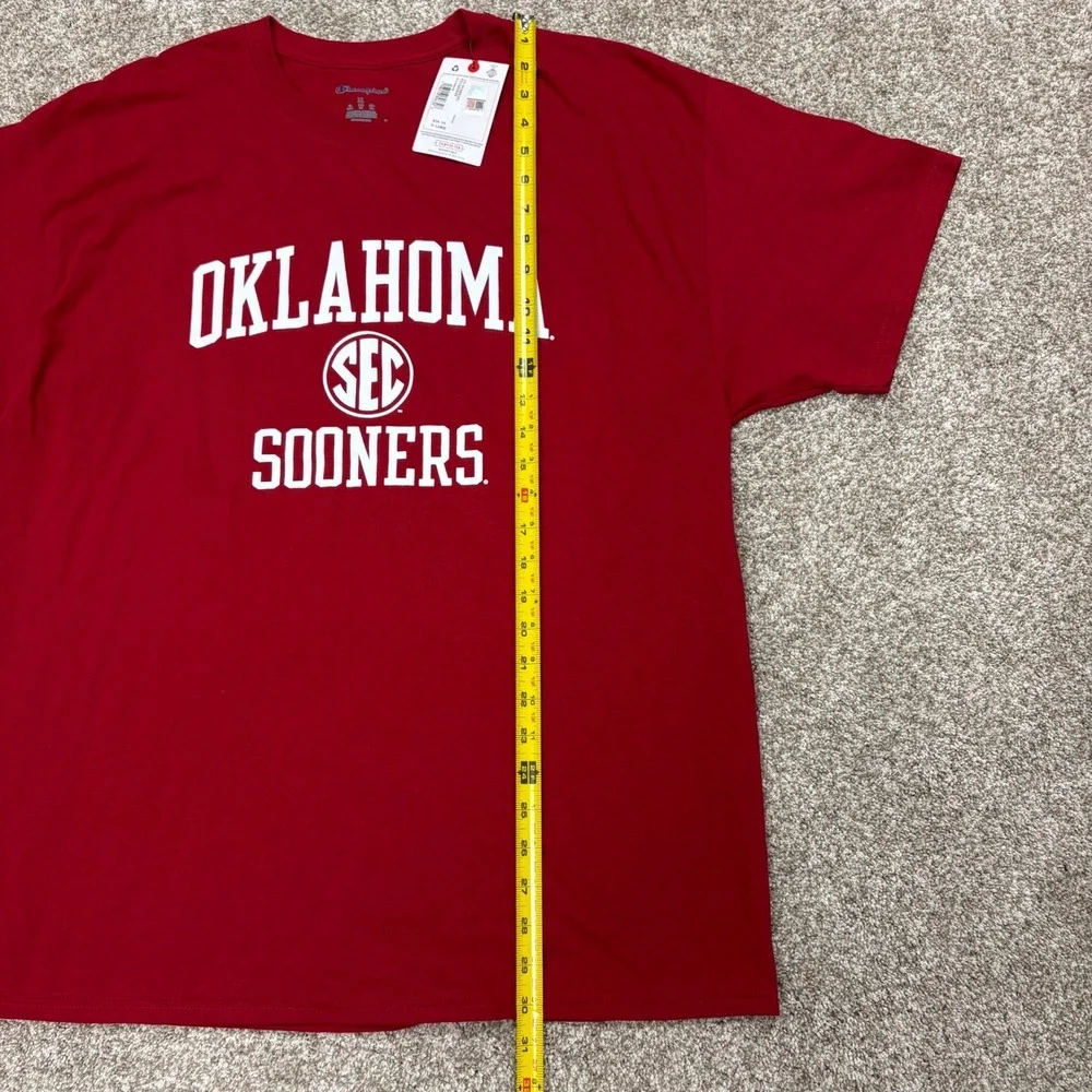 NWT Champion Oklahoma Sooners T-Shirt Mens XL Red SEC Graphic Tee Collegiate - Picture 5 of 6